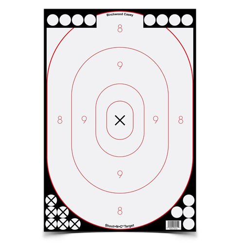 Birchwood Casey Shoot-N-C 18-inch bull's-eye target for self-adhesive use