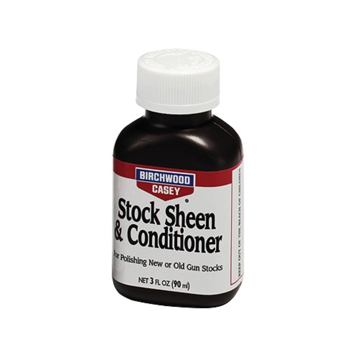 Birchwood Casey Stock Sheen & Conditioner bottle for gun stock care and maintenance