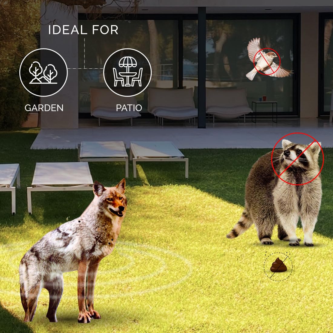 Bird-X corrugated plastic decoy stays durable in outdoor conditions.