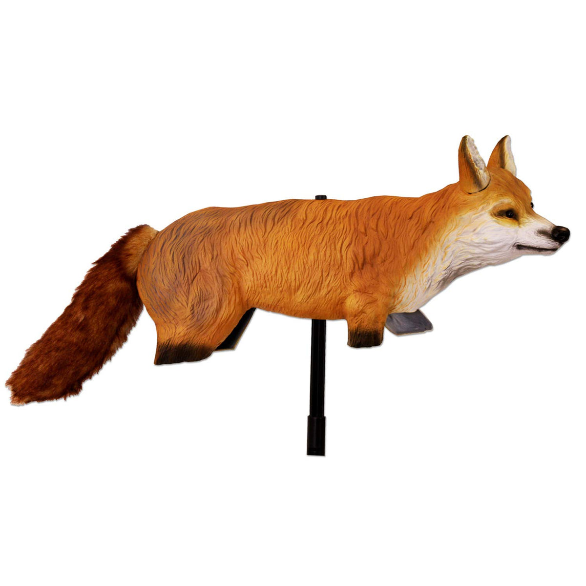 Bird-X FOX-3D decoy on the ground stake deters geese and pests