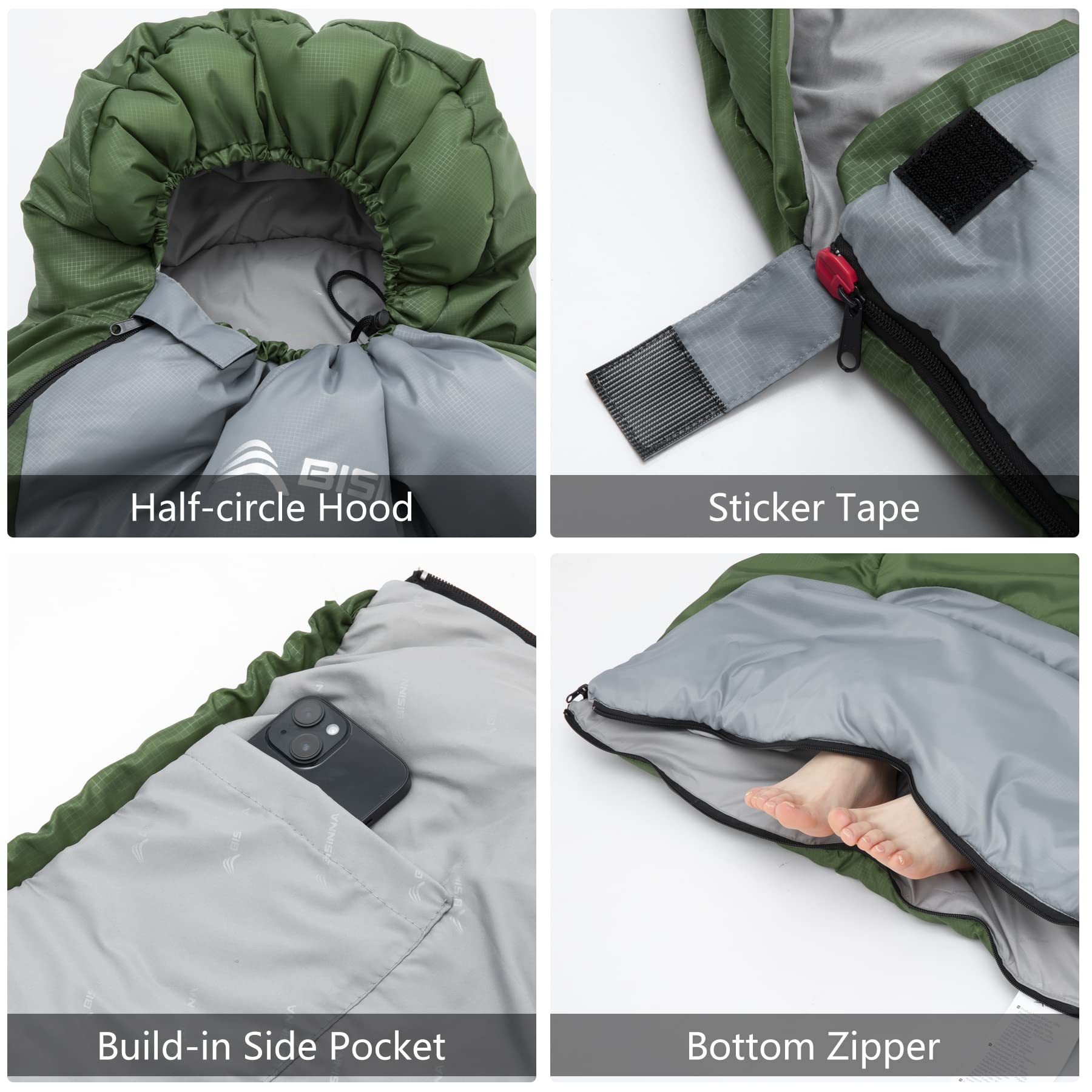 BISINNA dual bag setup illustrating left-right zipper compatibility