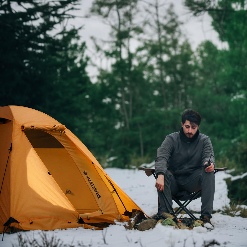 BISINNA 4-Season Tent aluminum poles enable sturdy, quick setup.