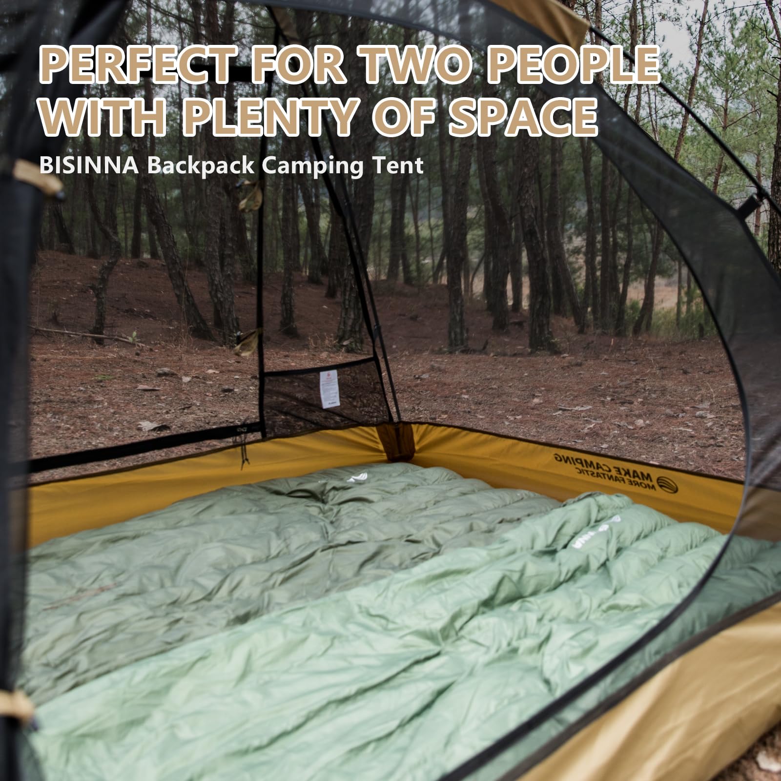BISINNA double-layer design with mesh inner for ventilation and rain protection