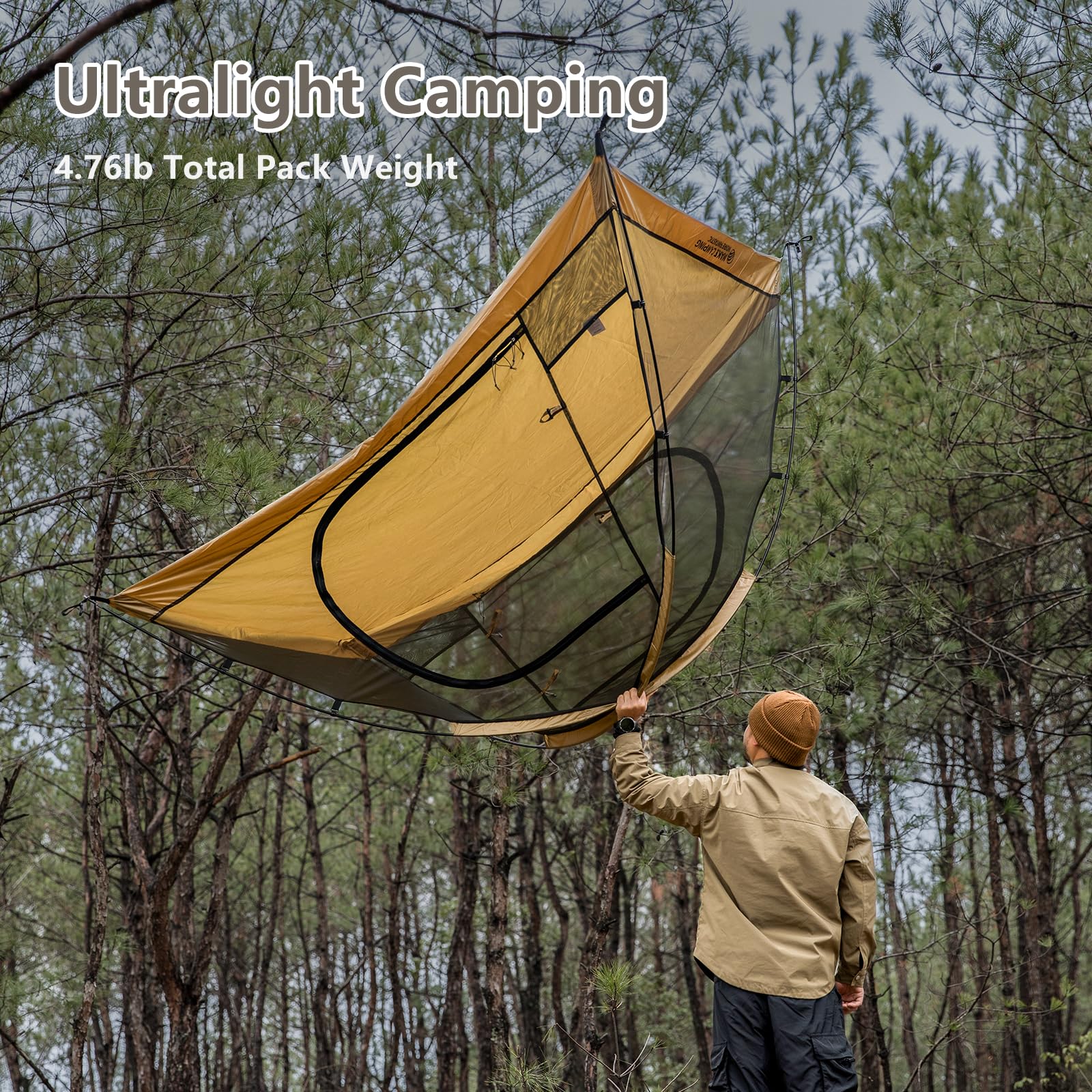 BISINNA brown color scheme blends with natural campsites