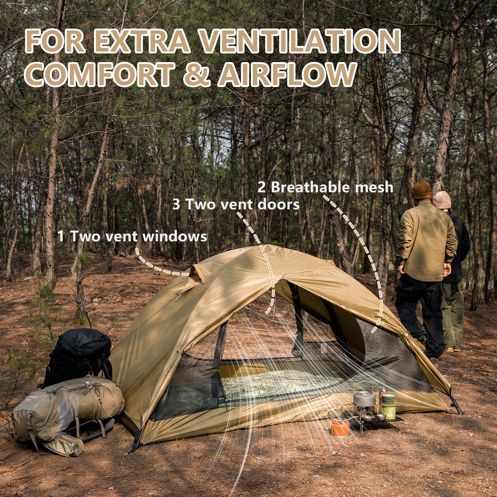 BISINNA ultralight tent at 2.16 kg ideal for backpackers