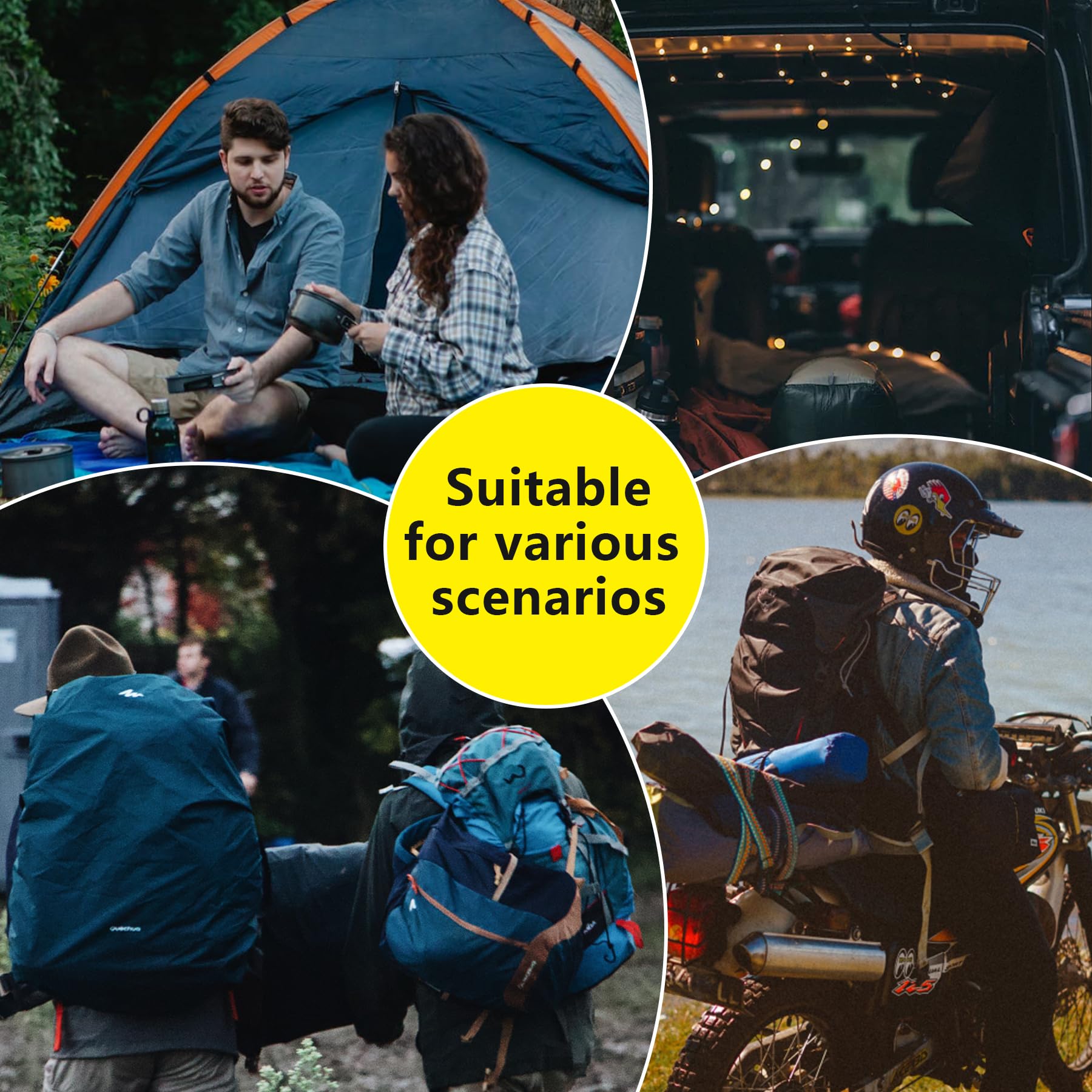 BISINNA compression sack keeps the sleeping bag compact for easy packing.