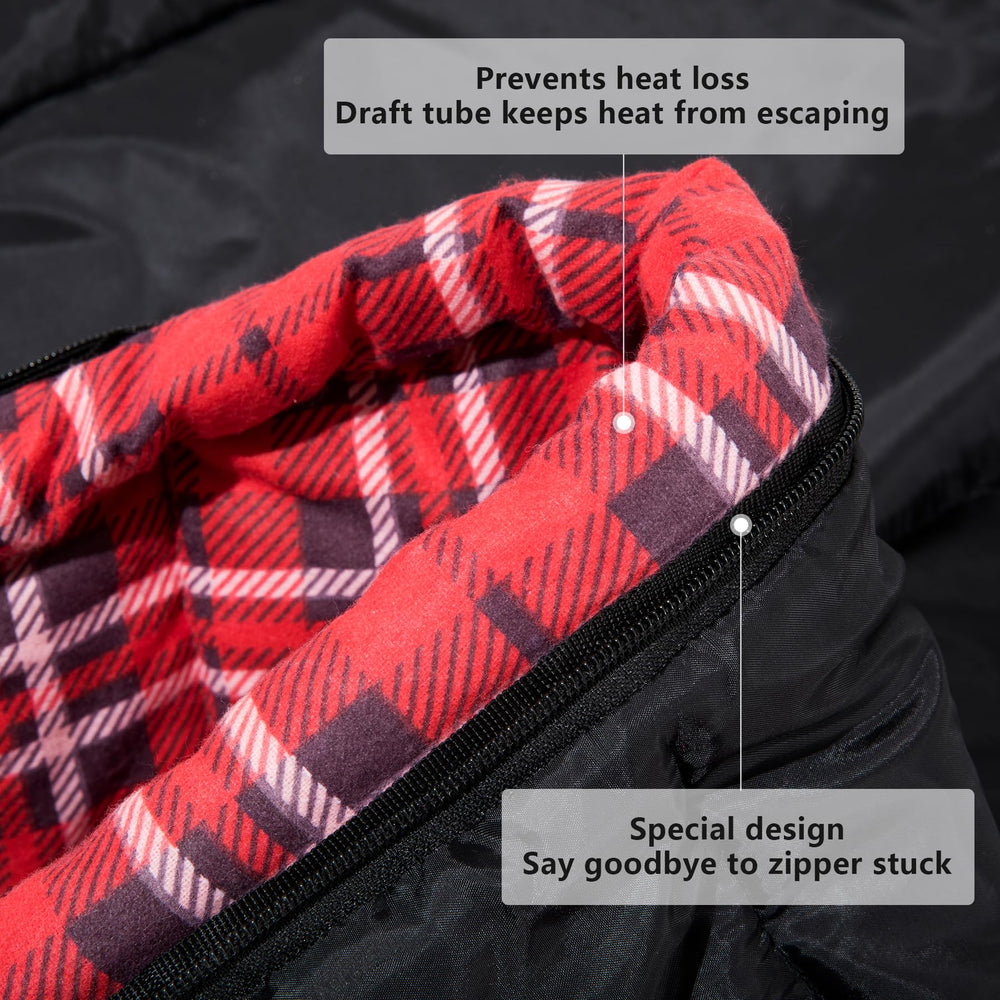 BISINNA zipper velcro strap stabilizes the zip to minimize heat loss.