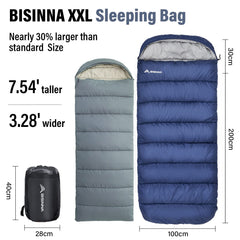 BISINNA XXL sleeping bag interior soft lining for sensitive skin comfort