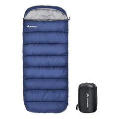 BISINNA XXL sleeping bag opened wide for maximum comfort in camping