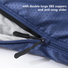 BISINNA XXL sleeping bag compressed in its sack for easy carry