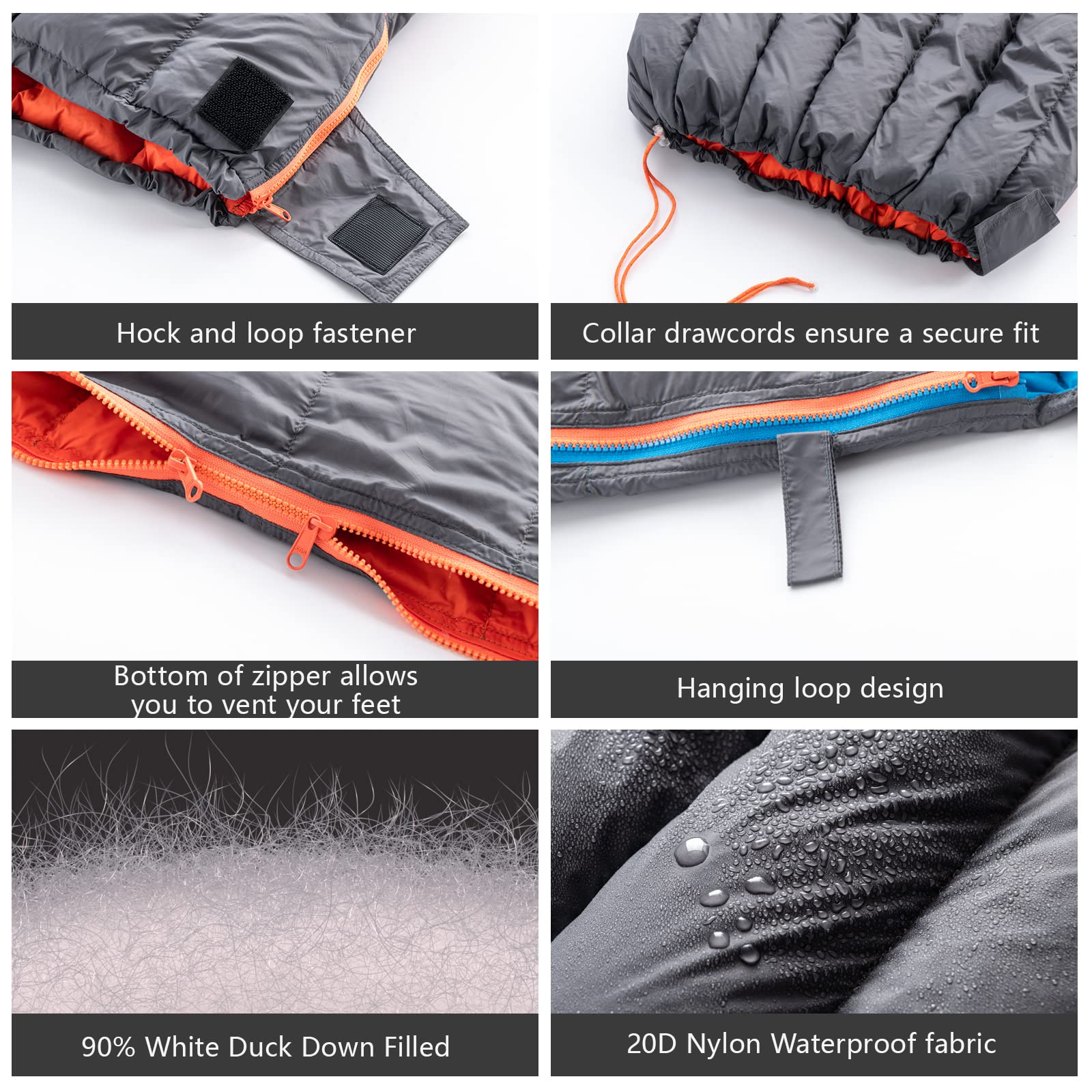 BISINNA 20D nylon shell offers long-lasting durability in rugged outdoor conditions.