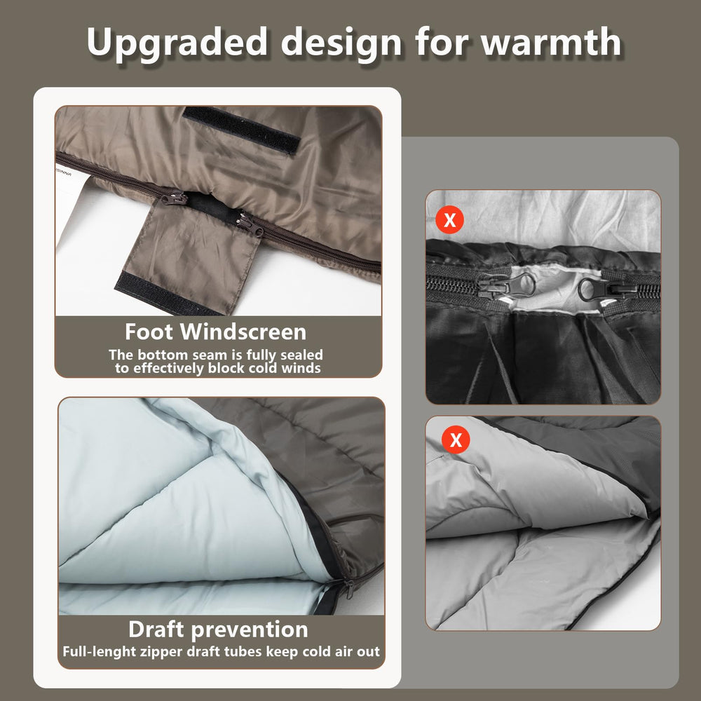 BISINNA pillows-attached sleeping bag demonstrates enhanced neck comfort outdoors.