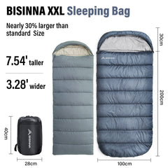 BISINNA XXL with compression sack shows easy packing for backpacking