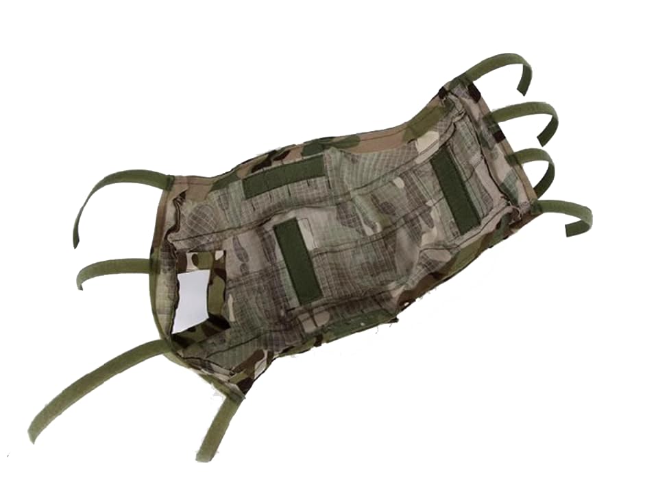 BisuGear 6B47 helmet cover top view highlighting low-profile camouflage