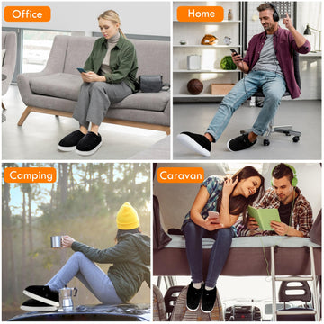 Biupky heated slippers faux fur interior for soft comfort.