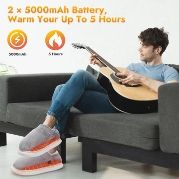 Biupky heated slippers feature a non-slip sole for safe indoor and outdoor wear.