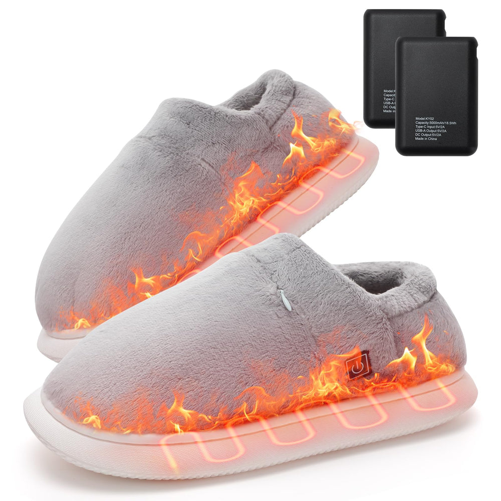 Biupky heated slippers showcase ultra-soft faux fur for warm, cozy mornings.