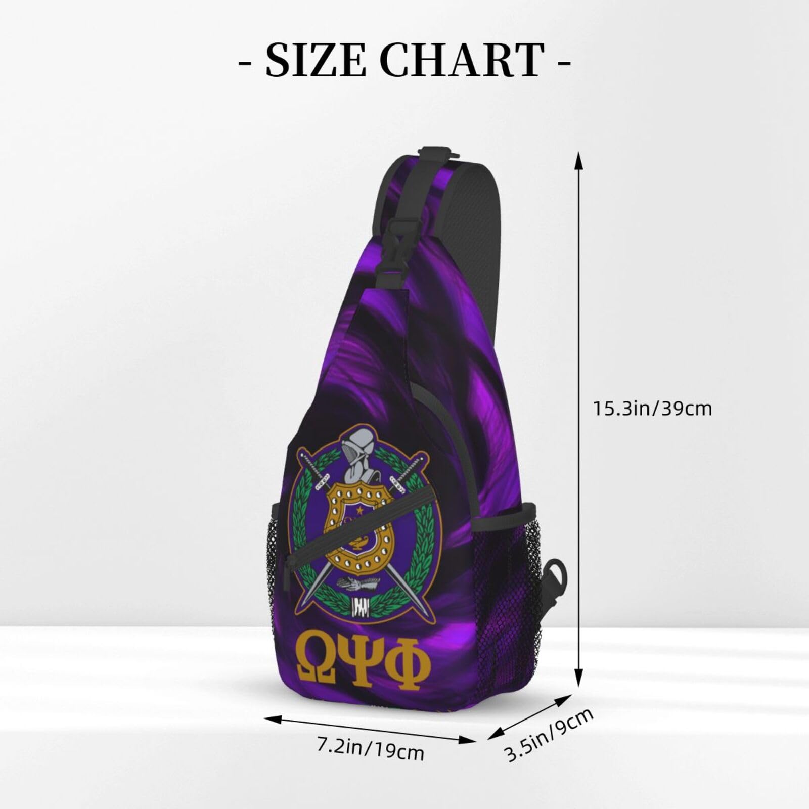 Bixinboy Psi Phi sling bag with adjustable shoulder strap for comfortable wear