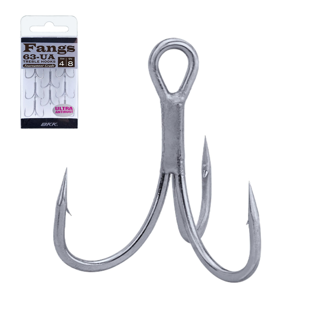 BKK FANGS-63 treble hook needle point for sharp penetration