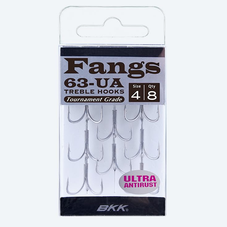 BKK FANGS-63 treble hook saltwater coating resists corrosion