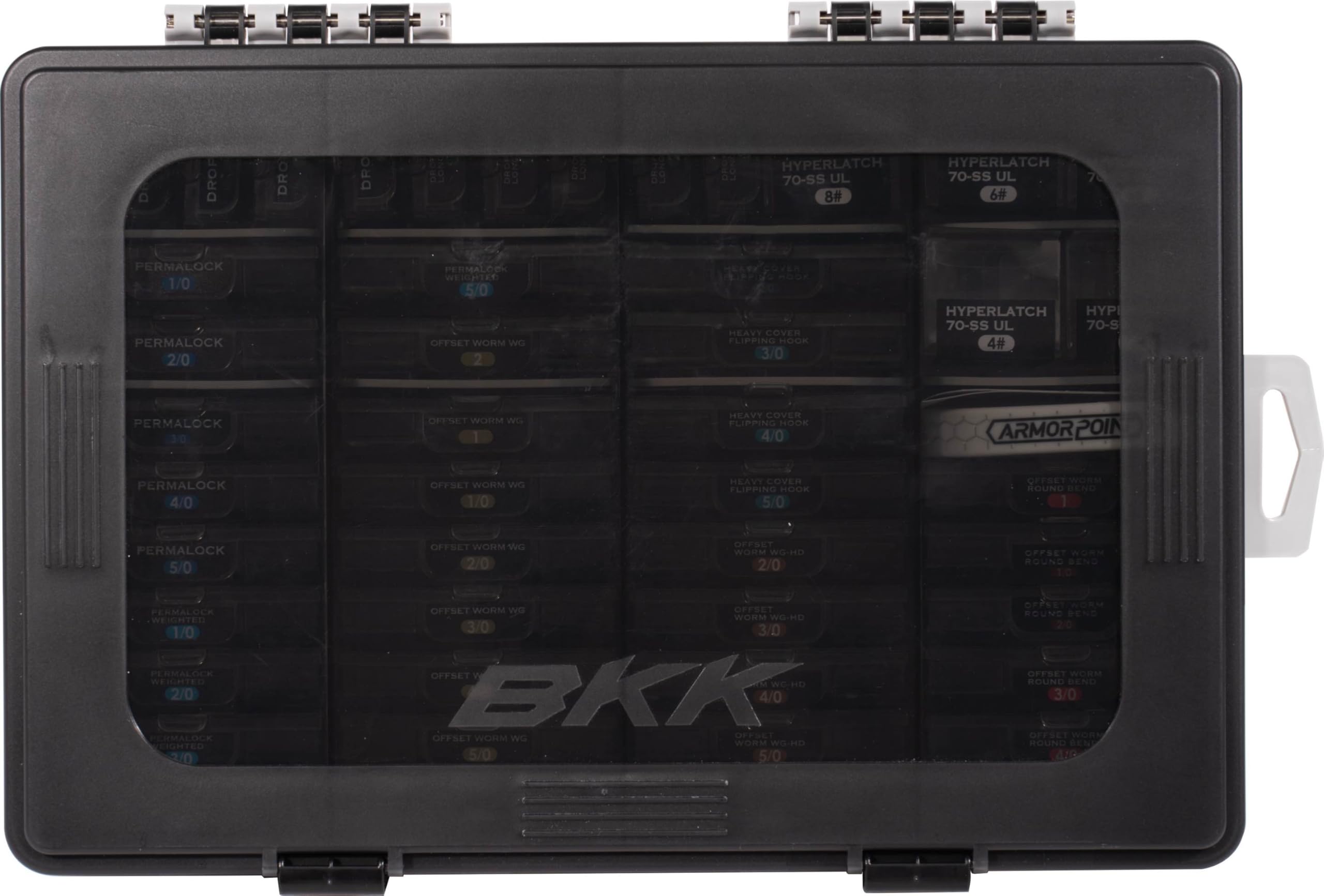 BKK Fishing Box Adjustable Compartments keep lures and boxes neatly separated.