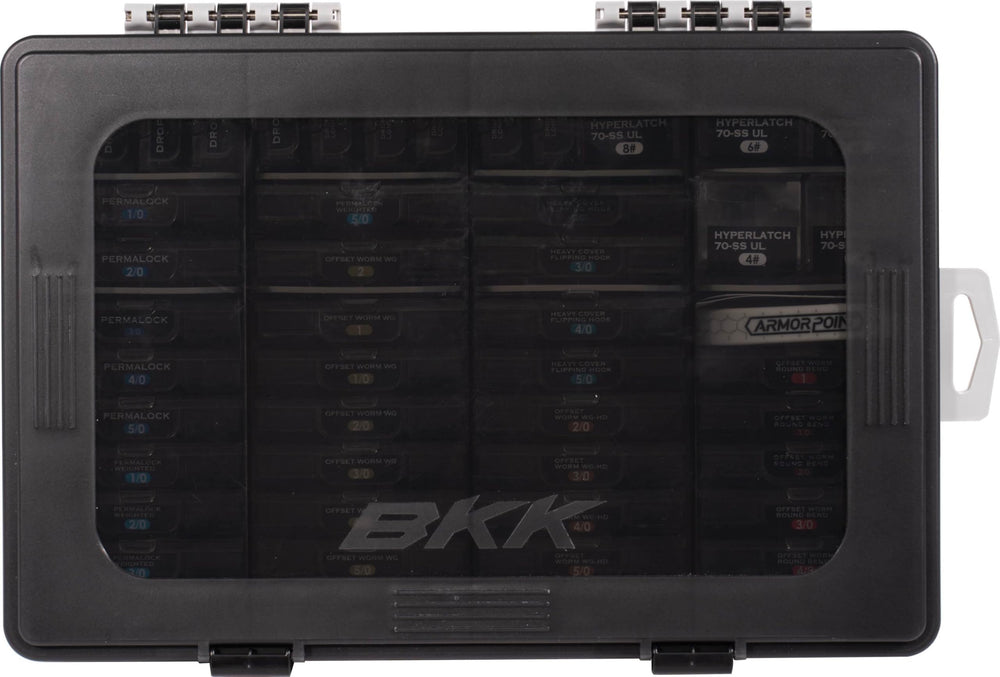 BKK Fishing Box Adjustable Compartments keep lures and boxes neatly separated.