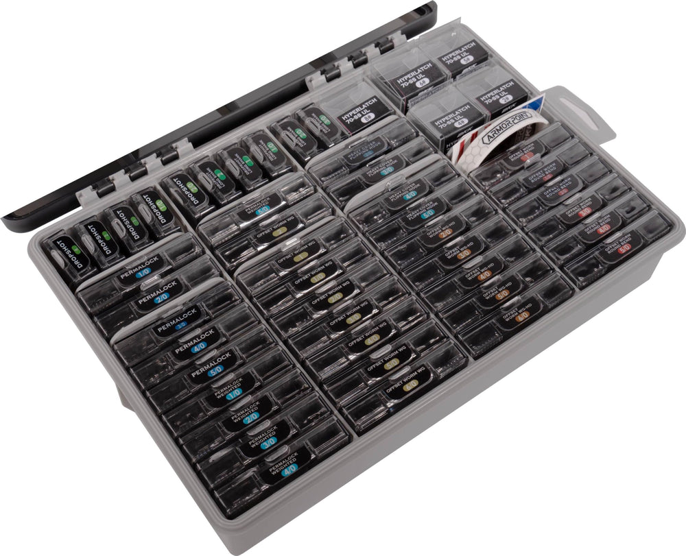 BKK Armor-Point Hooks Inside Waterproof Box protects gear on wet boat days.
