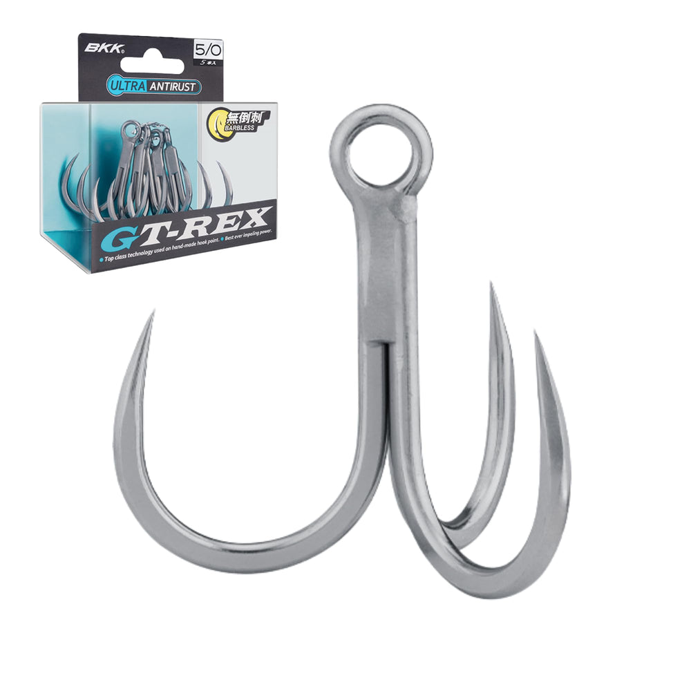 BKK GT-REX Barbless Treble Hook 6/0 5-Pack Hand Ground Ultra-Antirust