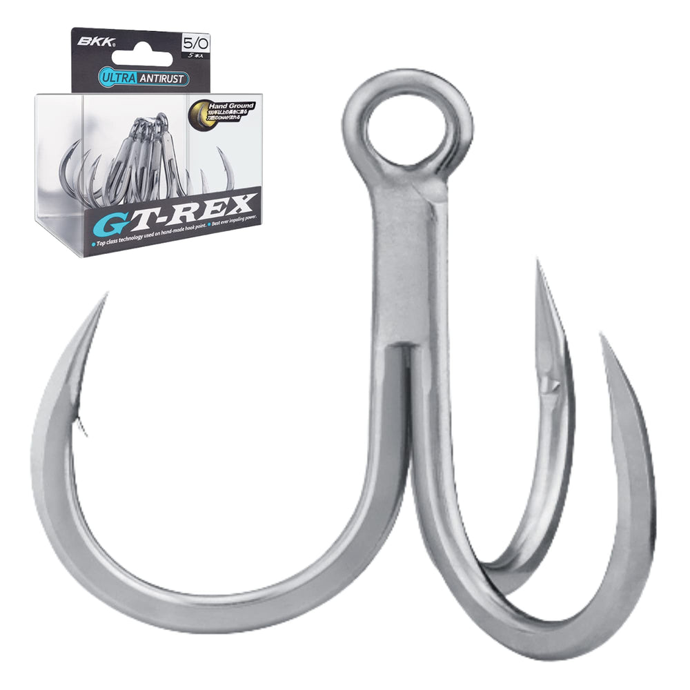 BKK GT-REX treble hook top view with hand ground piercing point