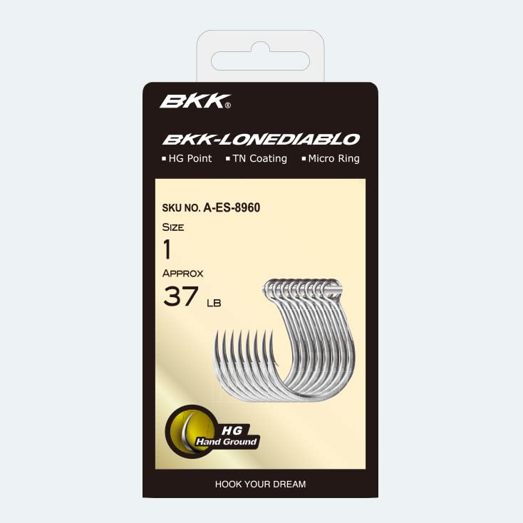 BKK Lonediablo single hook close-up highlighting saltwater durability and ultra anti-rust coating