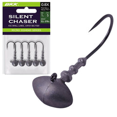 BKK Silent Chaser hook close-up highlights precise 2/0 hook alignment.