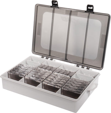 BKK OCD Tackle Box interior with adjustable compartments for flexible organization