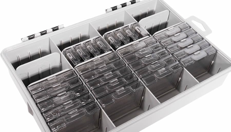BKK OCD System with multiple boxes enables a complete tackle setup