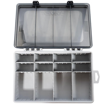 BKK OCD Tackle Storage Medium open tray demonstrates easy access to hooks and gear.
