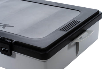 BKK OCD Tackle Storage Medium waterproof seal ensures moisture protection for equipment.