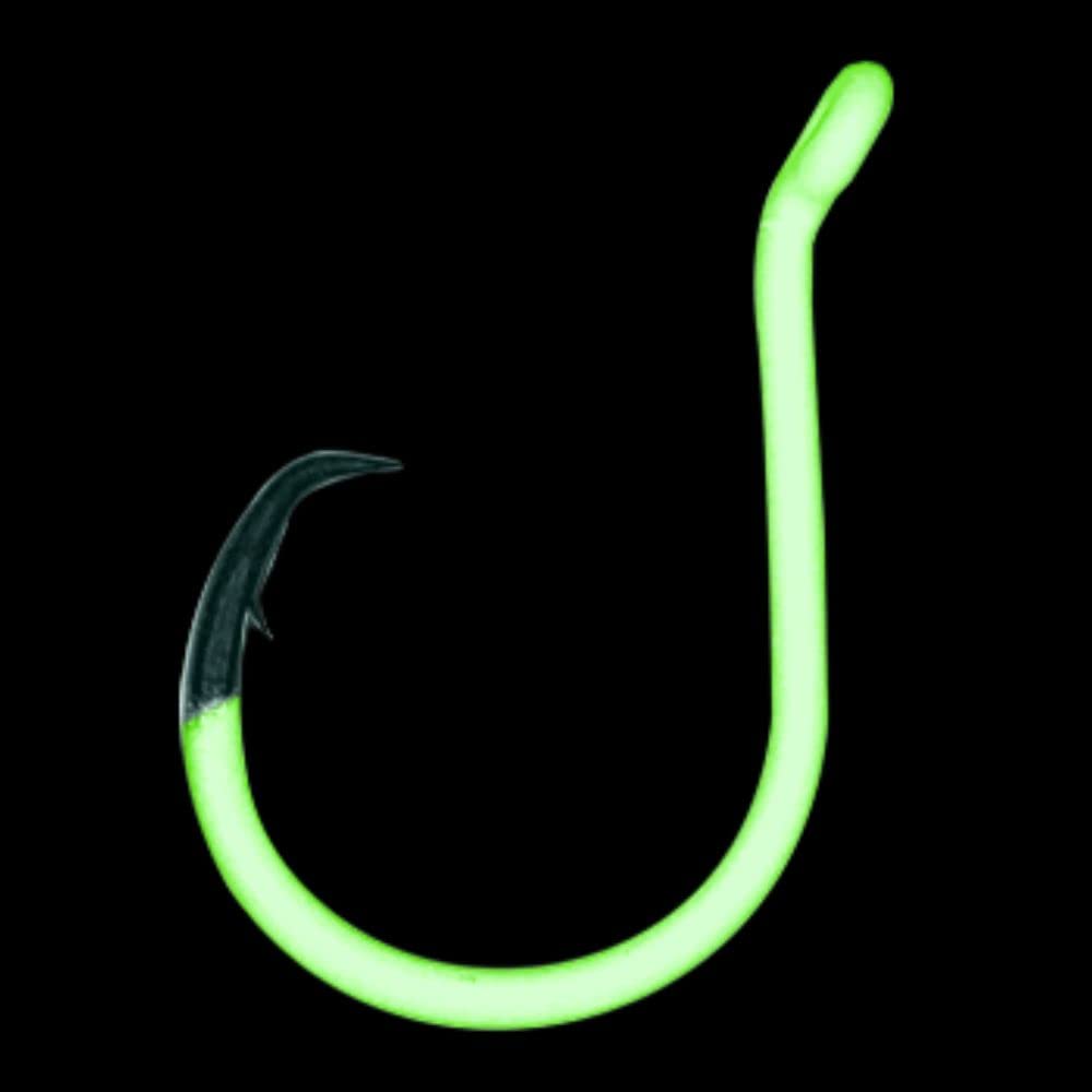 BKK Offset Heavy Circle Glow Hook 9/0 deep-water design targets snapper and grouper.