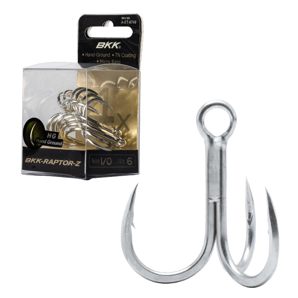 BKK Raptor-Z hand-ground point promotes quicker, cleaner hooksets for aggressive fish