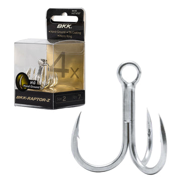 BKK Raptor-Z Treble Hook Ultra-Antirust coating resists saltwater corrosion
