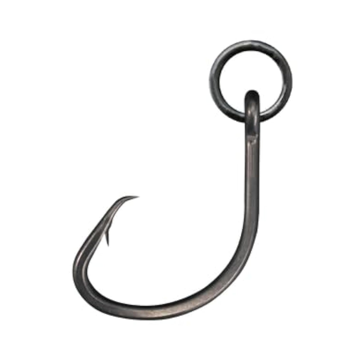 BKK Ringed MUTSU Circle Heavy-SS Hook #2 closeup shows saltwater-ready coating.
