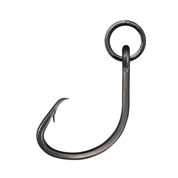 BKK Ringed MUTSU Circle Heavy-SS Hook #2 coating-gloss view highlights reduced friction.