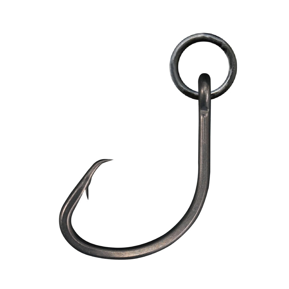 BKK Ringed MUTSU Circle Heavy-SS Hook #2 coating-gloss view highlights reduced friction.