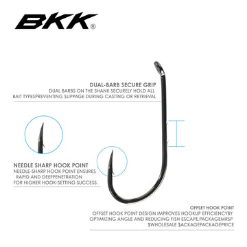 BKK Surf Baitholder Hook supports versatile bait compatibility for surf fishing.
