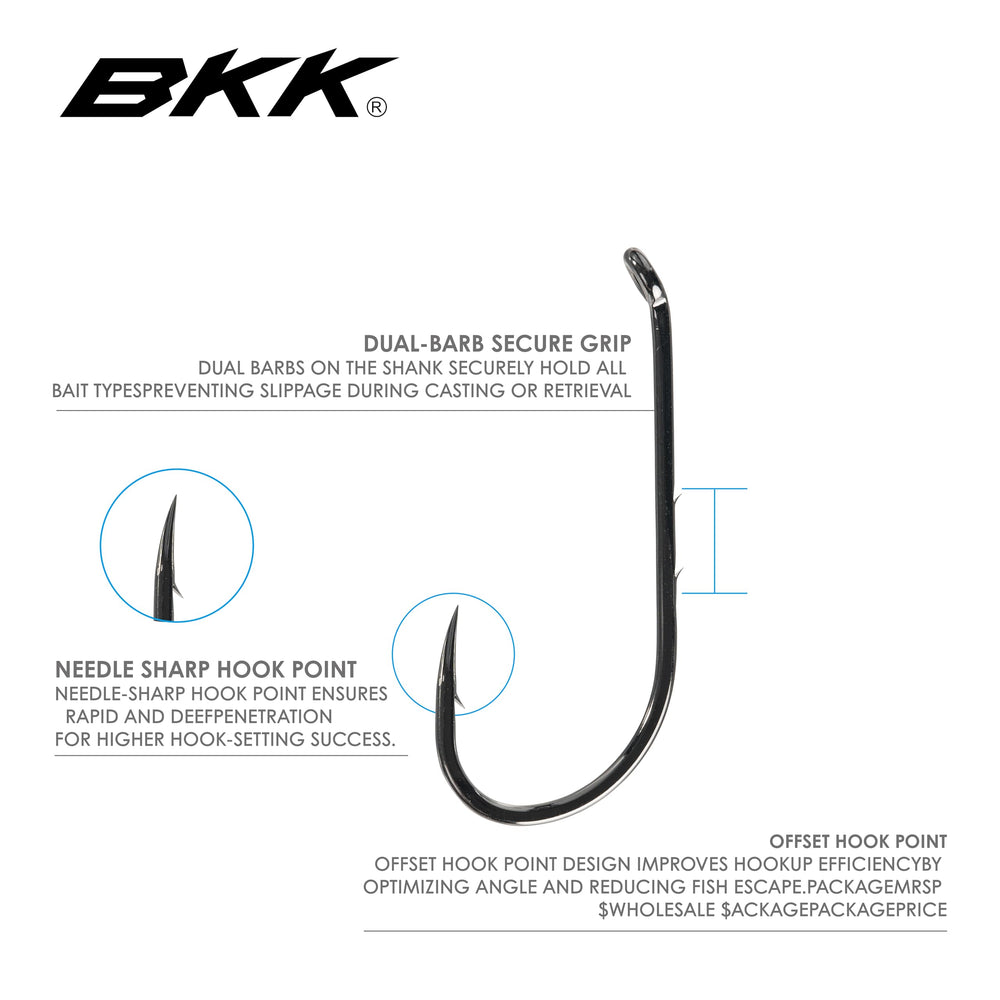 BKK Surf Baitholder Hook supports versatile bait compatibility for surf fishing.