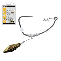 Front view of BKK TITANDIVER Gold Swimbait Hook 3/0 1/16oz 2-Pack