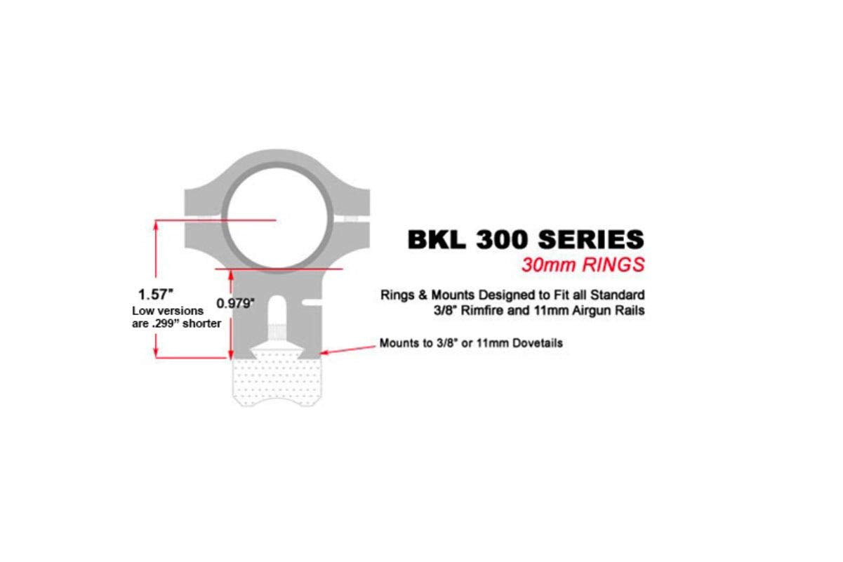 BKL 303 dovetail low ring top view shows compact low-profile design