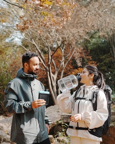 BKLES BK3000 water-filter-in-use-river demonstrates portable purification