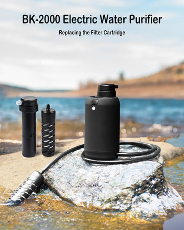 BKLES pre-filter reduces debris for BK2000/BK3000 camping water use