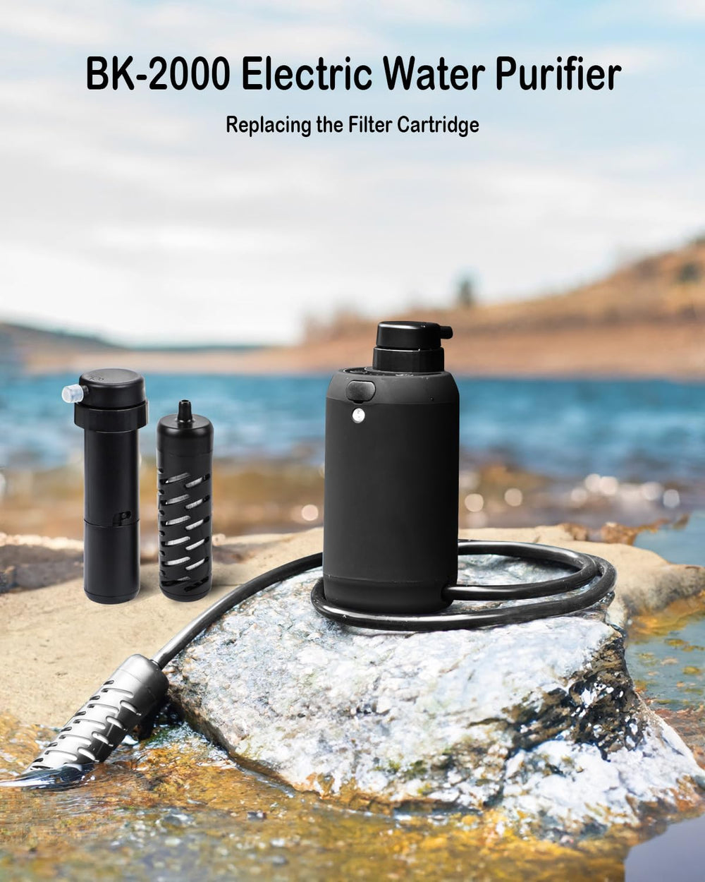 BKLES pre-filter reduces debris for BK2000/BK3000 camping water use