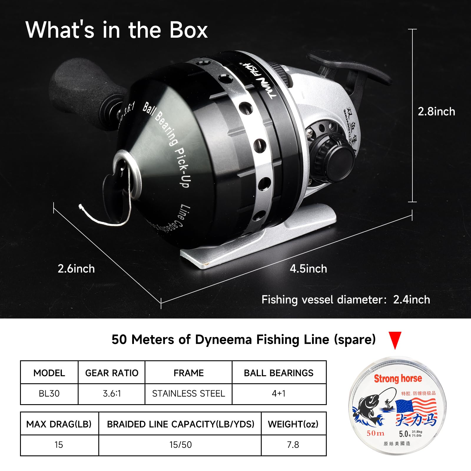 BL30 reel suitable for bowfishing and traditional fishing