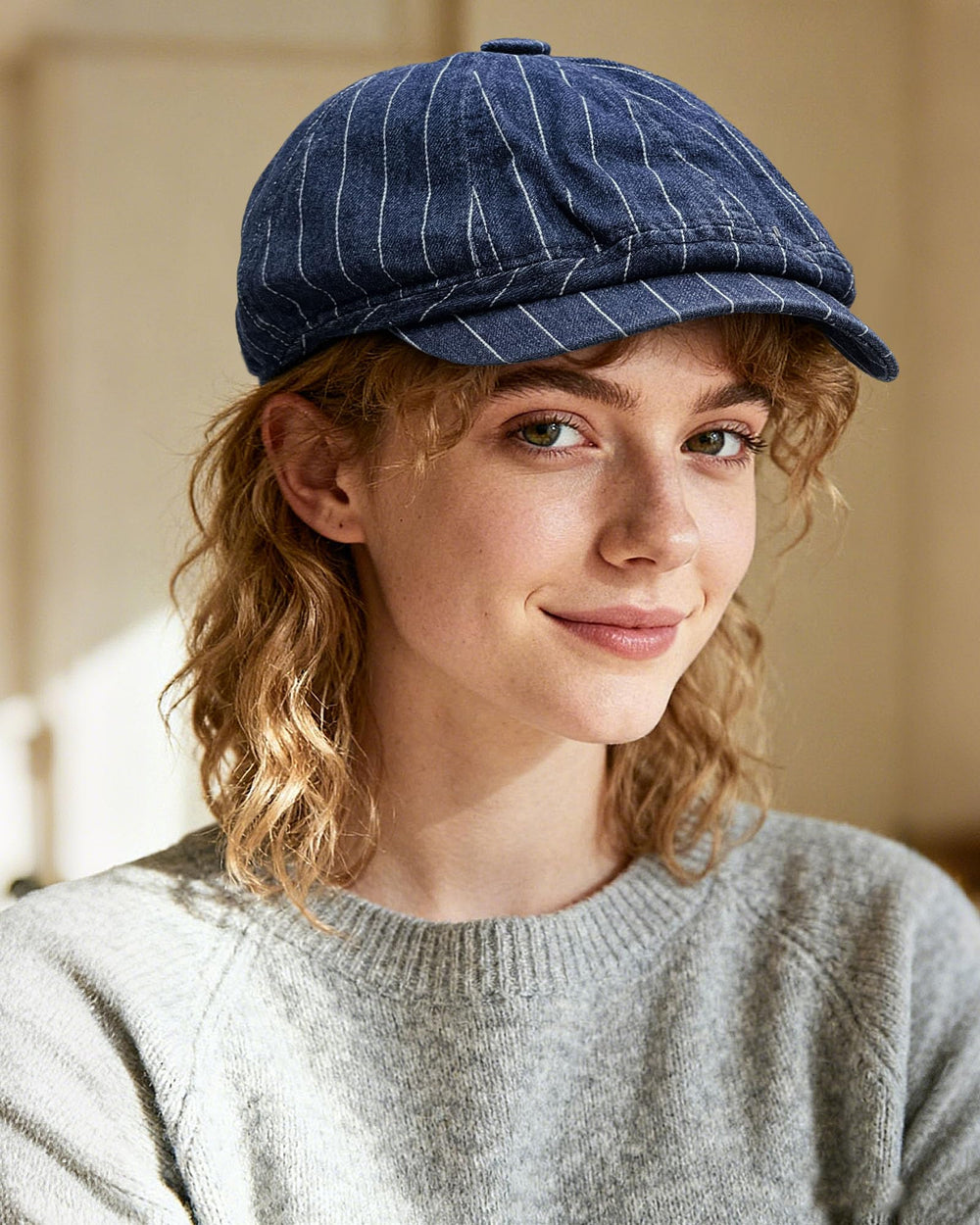 Stiff brim and denim texture of BL63 Blue cap